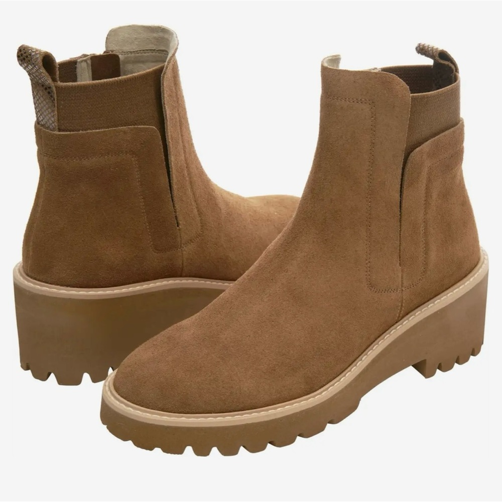 BRAND NEW! Vaneli Brown Chunky Suede Ankle Festival Booties size 10N